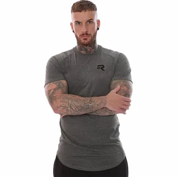 Ny Bomuld kortærmet t-shirt Afslappet Mode Trykt Jogger Tee Toppe Mandlige Fitnesscentre Fitness-Bodybuilding workout Tøj, camisetas
