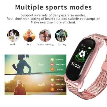 Mode Stål SmartWatch Kvinder Elektronisk LED armbåndsur Til Andriod IOS Ur Oplysninger påmindelse Fitness Tracker Smartwatch