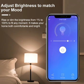 Ewelink WiFi Smart Pære Dæmpbar Køligt/varmt Lys RGB CCT Flerfarvede Wake-Up Lights Arbejde Med Amazon Alexa Google Hjælpe