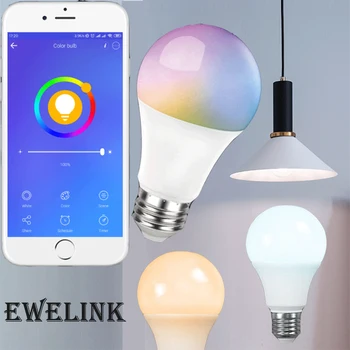 Ewelink WiFi Smart Pære Dæmpbar Køligt/varmt Lys RGB CCT Flerfarvede Wake-Up Lights Arbejde Med Amazon Alexa Google Hjælpe