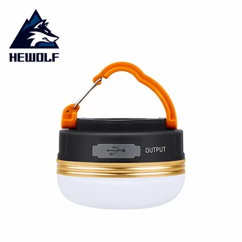 Hewolf Camping Lys LED Tent Light Multifunktionelle Udendørs Lys Ultralet Nat Hængende Lampe, Batteri, Oplader 2 Versioner