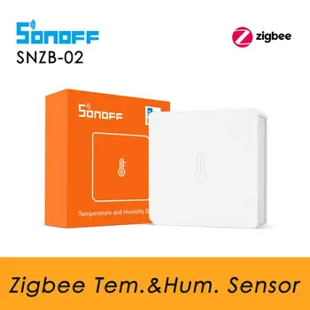 SONOFF SNZB 02 Zigbee Temperatur og Befugte Sensor, Arbejde med SONOFF Zigbee Bro Hub Gateway, eWeLink App Smart Home