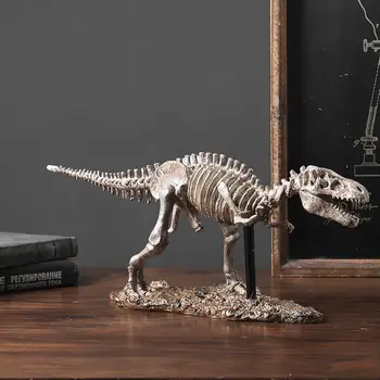 Home Decor Tilbehør Dinosaur Skelet Ornamenter Harpiks Craft Cool Personalisering Studie Plads til Børn, Voksne