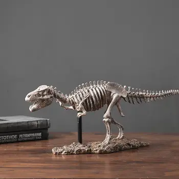 Home Decor Tilbehør Dinosaur Skelet Ornamenter Harpiks Craft Cool Personalisering Studie Plads til Børn, Voksne