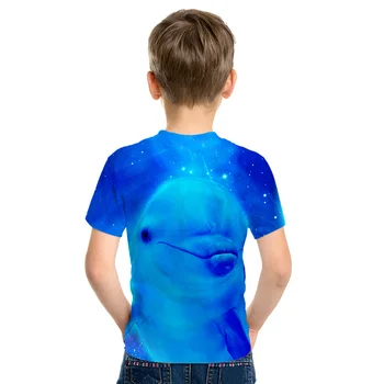 Fisk børn Tshirt 3d-Print-T-Shirt Sjove Havet, Delfiner Sprang T-Shirts Hip Hop Drenge piger-T-shirt Tiger, Løve, Tiger Casual Toppe