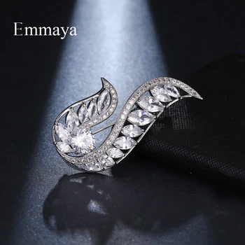 Emmaya Elegant Høj Kvalitet Hvid Guld Dyr Form Smykker AAA Cubic Zircon Broche Pin-kode for Kvinder Ædel Gave