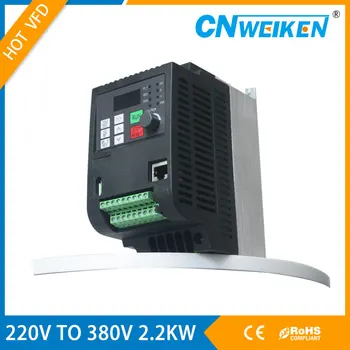 VFD 4KW 5,5 KW V/F 220V Inverter Enkelt-Fase Input til 380V 3-Faset udgangsspænding Frekvens Converter