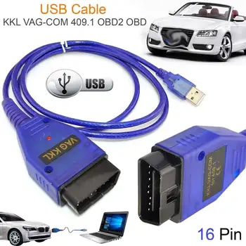 Bilen USB-VAG-Com Interface Kabel-16 PIN KKL VAG-COM 409.1 OBD2 OBD-II Diagnostiske Scanner Auto-Aux Kabel