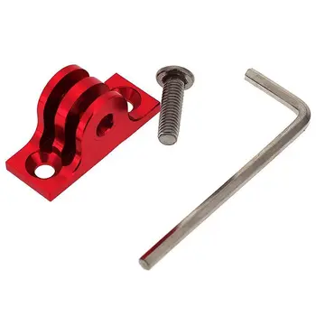 Rød Aluminium Flad Bund Adapter Montering + Skrue + Værktøj til Gopro Hero 1 2 3 3+ 4