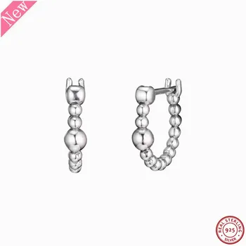 Ægte 925 Sterling Sølv kæde af Perler, Øreringe til Kvinder Smykker Funktion, Lysende Kugler, der Minder om Bobler FLE146