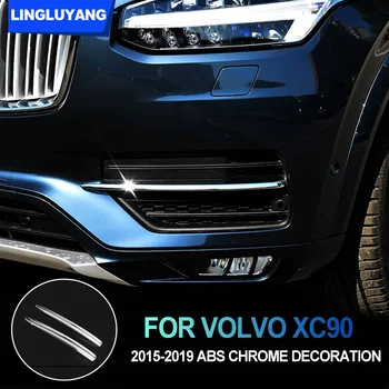 For volvo XC90-2019 ABS Chrome tågeforlygte dekoration tågebaglygte dekoration Cover Sticker Udvendige Bil klistermærker