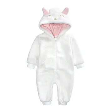 2020 Unisex Baby Sparkedragt 0-18M Solid Nyfødte Baby Pige Tøj i Ét Stykke Vinter Lynlås Fleece Baby Boy Tøj Roupas de beb