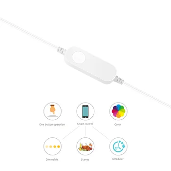 RGBW Smart Wifi Lys Stribe Sensor Lys Smart Slå Kontrol Controller Bed Lys Flexiable LED Strip Lampe for Alexa, Google Startside