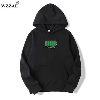 WZZAE Mærke 2019 Mænd Bomuld Hættetrøjer Sweatshirt Solid Color Print Tendens Behagelig Pullover Lag Varmt Tøj til Efteråret, og Winte
