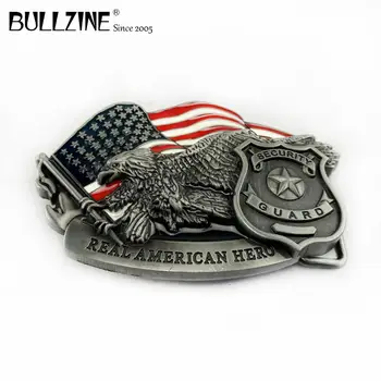 Den Bullzine AMERIKANSKE flag security guard bæltespænde med tin slut FP-02960 egnet til 4cm bredde bælte