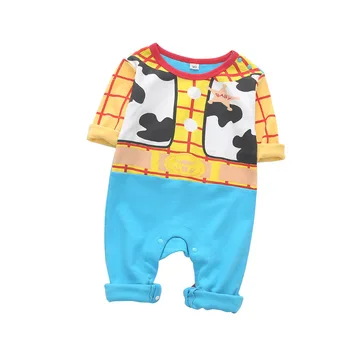 3-18M Baby Bomuld Tøj med Lange Ærmer i Ét Stykke Rompers Dejlige Kvæg Kostume Tøj Toddler Dreng Piger Efteråret Homewear Playsuit