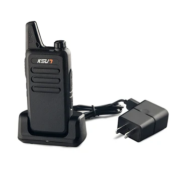 2stk/masse KSUN Mini-Walkie Talkie-To-vejs radio UHF 400-470MHz 16CH walkie-talkie Radio
