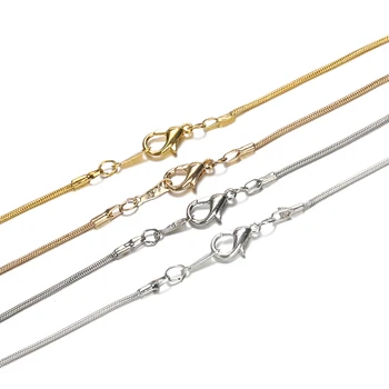 12pcs Guld Slange Kæde 40cm Længde Halskæde Kæde Med karabinlås Halskæde Kæder Til Smykker at Gøre DIY Komponenter Engroshandel