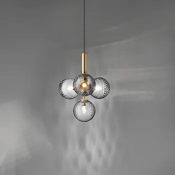E27 Moderne Nordiske Enkel Lysekrone Kreative Glas Kugle Design-LED-Hængende Lys Soveværelse Restaurant Hjem Indendørs hængelamper