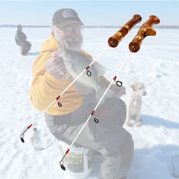 NYE Laveste fortjeneste 54cm Vinter fiskeri Is-fiskestang karpe fiskeri pole carbon 2 Afsnit Spinning Støbning Stang vintersport