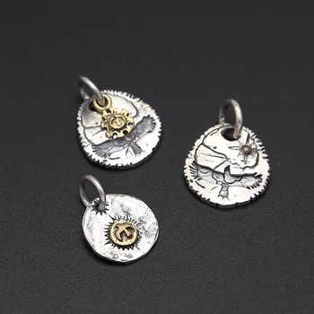 S925 Sterling Sølv Smykker, Vintage Thai Sølv Takahashi Goro Håndlavet Lille Eagle Mandlige Og Kvindelige Vedhæng