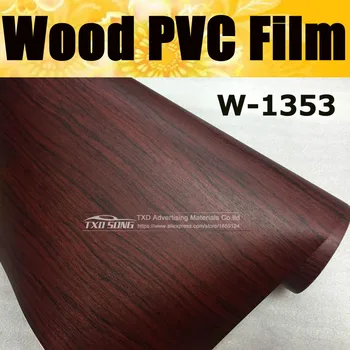 God kvalitet W1353 Træ PVC Korn Mærkat Træ, VINYL, Træ, PVC-film indre dekoration træ korn pvc vinyl klistermærke