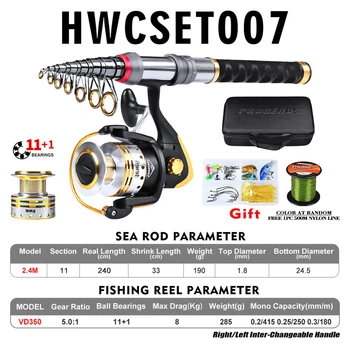 Fiskeri Kit - Fiskestang + Hjul + Fiskeri Taske +Agn Tilbehør Max Bærbare I Høj Kvalitet, Praktisk Og Holdbar