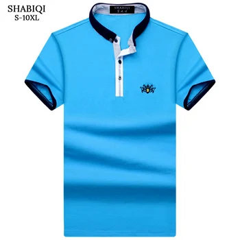 SHABIQI Nye 2019 Mærke POLO Shirt Mænd Bomuld Mode Lion Standard Broderi Shirt, Polo Sommer Kort ærme Casual Skjorter 5XL