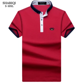 SHABIQI Nye 2019 Mærke POLO Shirt Mænd Bomuld Mode Lion Standard Broderi Shirt, Polo Sommer Kort ærme Casual Skjorter 5XL