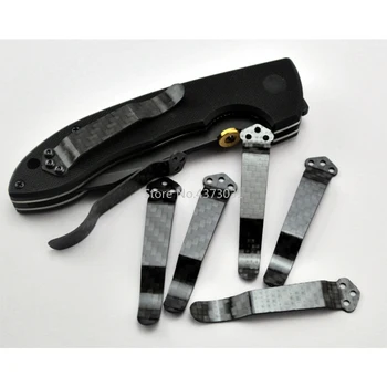 1Pc Carbon Fiber lomme Kniv klip Egnet til C81/C11/710/551 CQC EDC Kniv Klip Klip Tilbage