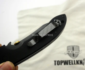 1Pc Carbon Fiber lomme Kniv klip Egnet til C81/C11/710/551 CQC EDC Kniv Klip Klip Tilbage