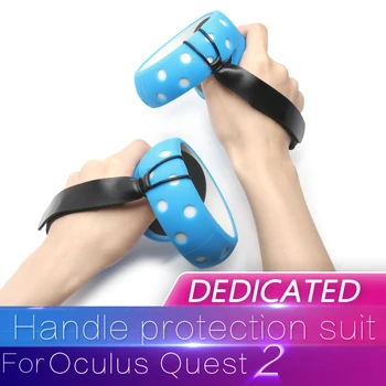 Beskyttelse Rem Silikone etui til Oculus Quest 2 VR Tilbehør Oculus Quest 2 Controller Grip Håndtag