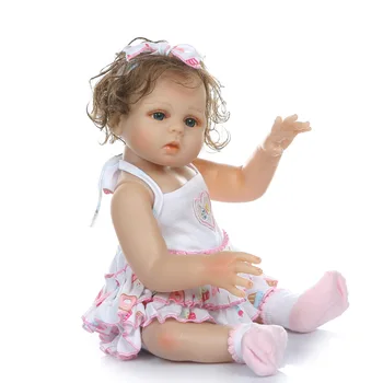Full Body Silikone Reborn Baby Doll Silikone Virkelige Liv Baby Doll 48cm Bebe Genfødt Silikone Piger Barnets Fødselsdag, Jul, Gaver