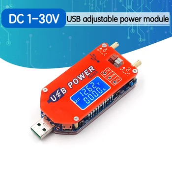 DP3A Digital display USB-justerbar power module DC 1-30V 15W QC 2.0 3.0 FCP Hurtig opladning laboratorie strømforsyning regulador