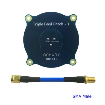 Aomway ANT018 Triple-Feed Patch-1 5,8 G 8dBi RHCP/LHCP FPV Pagode Antenne SMA/RP-SMA Male for Video Sender FPV Beskyttelsesbriller
