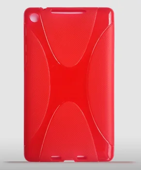 1x Clear Screen Protector, Silikone X Line Blødt silikone Gummi, TPU Gel Hud Shell Cover Case Til Google Nexus 7 II 2nd 2gen 2013