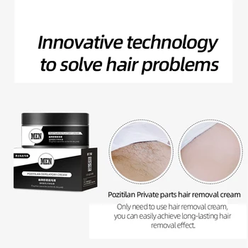 100 ml Permanent Hair Removal Cream Mænd er Dedikeret Skæg Bikini Private Dele, Ben, Krop Armhule Smertefri Facial Stoppe Hår Vækst