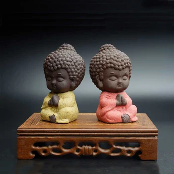Indisk BuddhaYoga Keramik Statue Skulptur, En Buddha Have Lovbe af Sandheden Home Decor