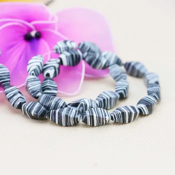 7*15mm Sort Warp Zebra Tyrkiet løs DIY perler Kvinder Smykker håndværk, der gør design 15inch Piger Gaver sten Til Halskæde og Armbånd