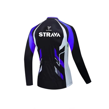 STRAVA 2020 Trøje med Lange Ærmer Ropa Ciclismo Team Efteråret Cykel Tøj Cykel-Shirt Maillot MTB Tøj Jakke