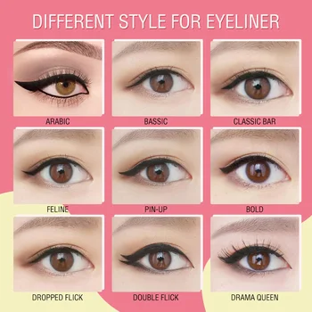 PINKFLASH OhMyLine Eyeliner Sort Jævnt pigmenteret langvarig Vandtæt Makeup Flydende Eyeliner