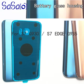 10stk Glas Tilbage Dække erstatning For Samsung galaxy S7 G930 / Edge G935 blå pink Bageste Boliger Batteriet Dør Tilfældet med Klæbemiddel