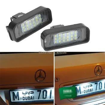 Licens Lys Til Mercedes Benz W220 DC 12V 18 SMD-3528 Bil Nummer LED Lampe For Benz-W220 99-05 Bil Nummerplade Lys