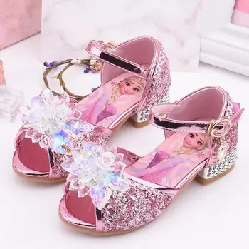 Disney piger, nye sommer sandaler til børn fisk munden sko piger crystal sko Frosne 2 elsa Prinsesse sko