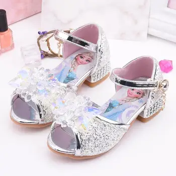 Disney piger, nye sommer sandaler til børn fisk munden sko piger crystal sko Frosne 2 elsa Prinsesse sko