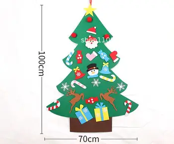 Nye 20pcs/masse DIY Følte juletræ nytår Gaver Børn Legetøj Kunstig Træ Væggen Hænge Pynt julepynt