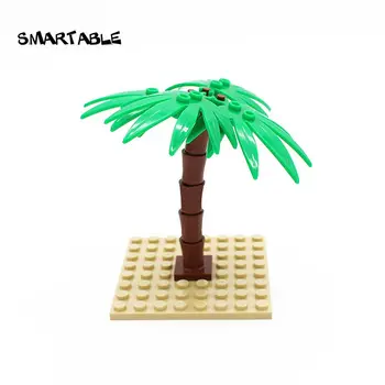 Smartable Stranden Tropiske Palme byggesten MOC Dele Mursten Legetøj Til Børn Kompatibel Store Brand 6135+2563+2566 4stk/masse
