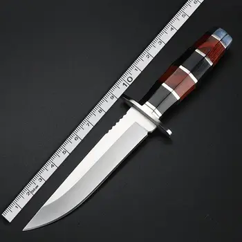Offentlig kniv selvforsvar bærbare multifunktionelle lille kniv høj hårdhed overlevelse kniv lige kniv