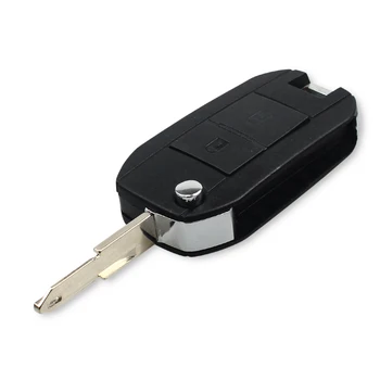KEYYOU Bil Flip Folde Nøglen skal, Til For Peugeot 206 207 Ændret Fjernbetjening Entry Key Fob Tilfælde Dække 2 Knapper