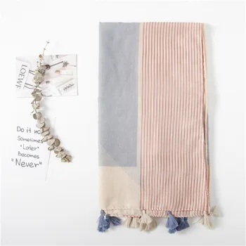 Viscose Tørklæde Kvinder Geometriske Stort Hoved Tørklæde Kvast Tæppe Sjal Wrap for Kvindelige HOT